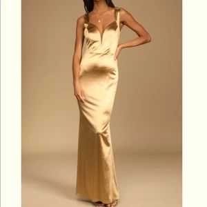 Satin Maxi Gown Lulus